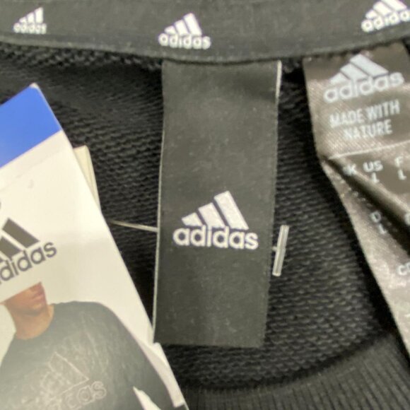 NWT Men's Adidas Future Icons Embroidered Badge Black Sweatshirt Size M, L, XL - Picture 7 of 9